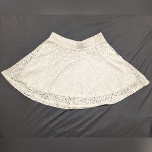 Aeropostale White Lace Skater Skirt